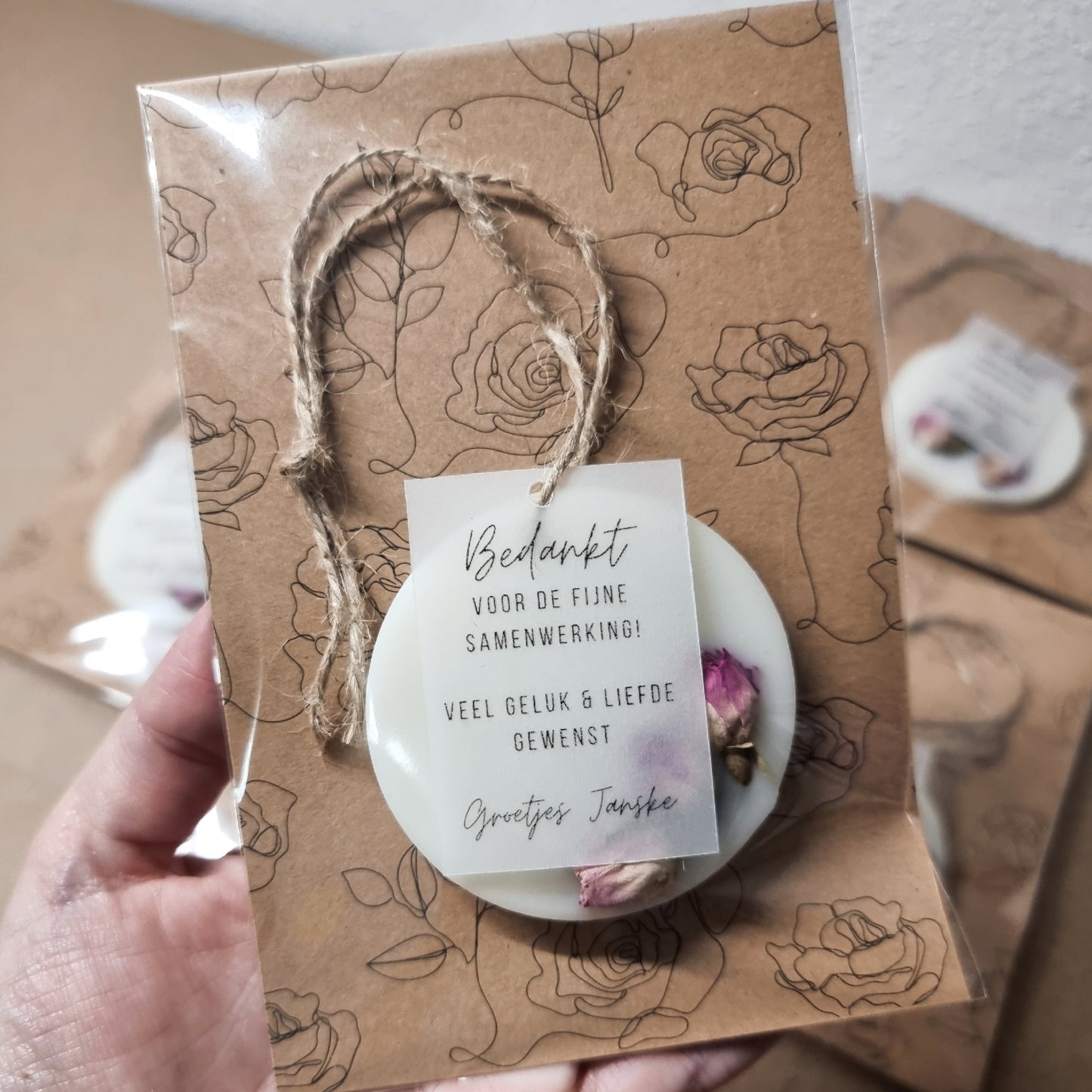 Lavendel/Rose Geurhanger Bedankjes