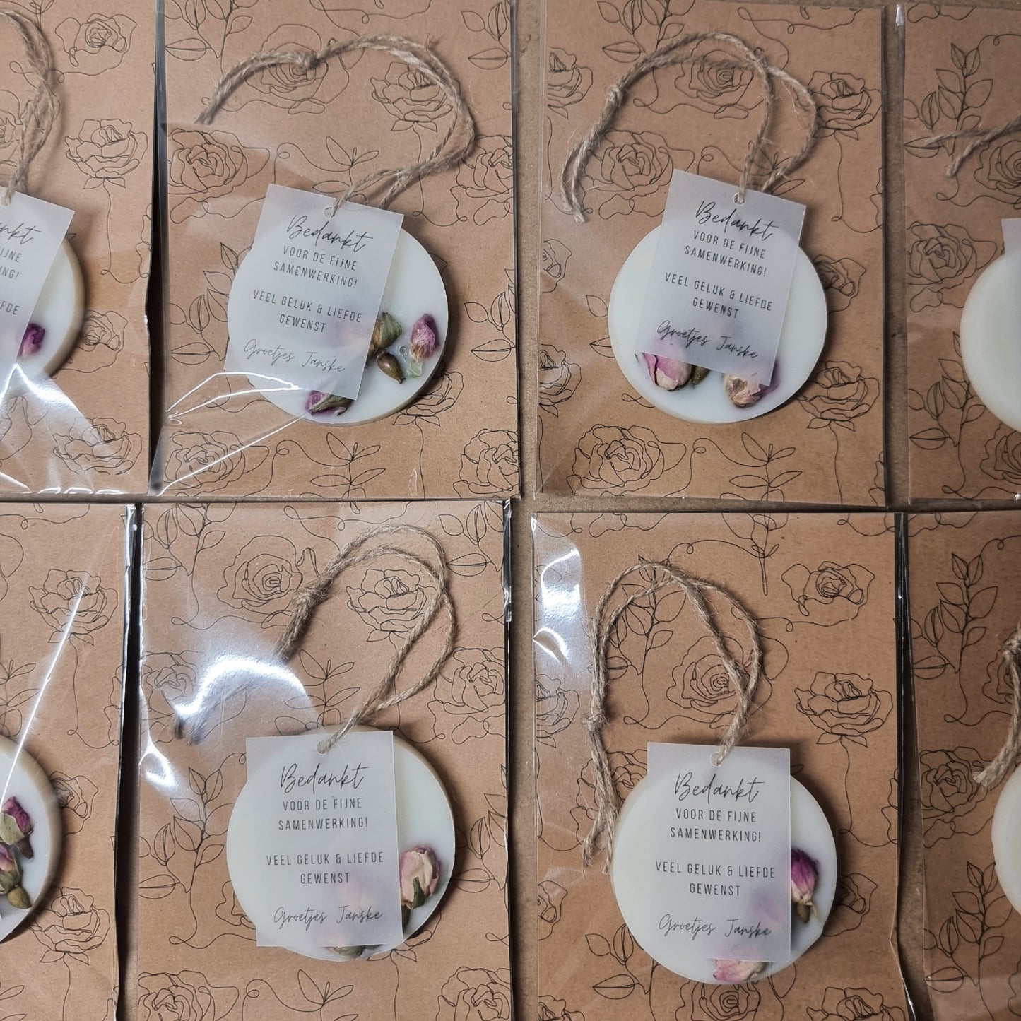 Lavendel/Rose Geurhanger Bedankjes