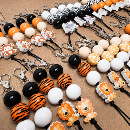 Safari Sleutelhanger Bedankjes (set van 6)