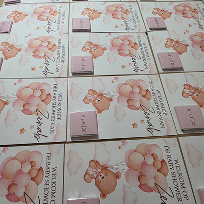 Tafel Kaartjes met chocolade